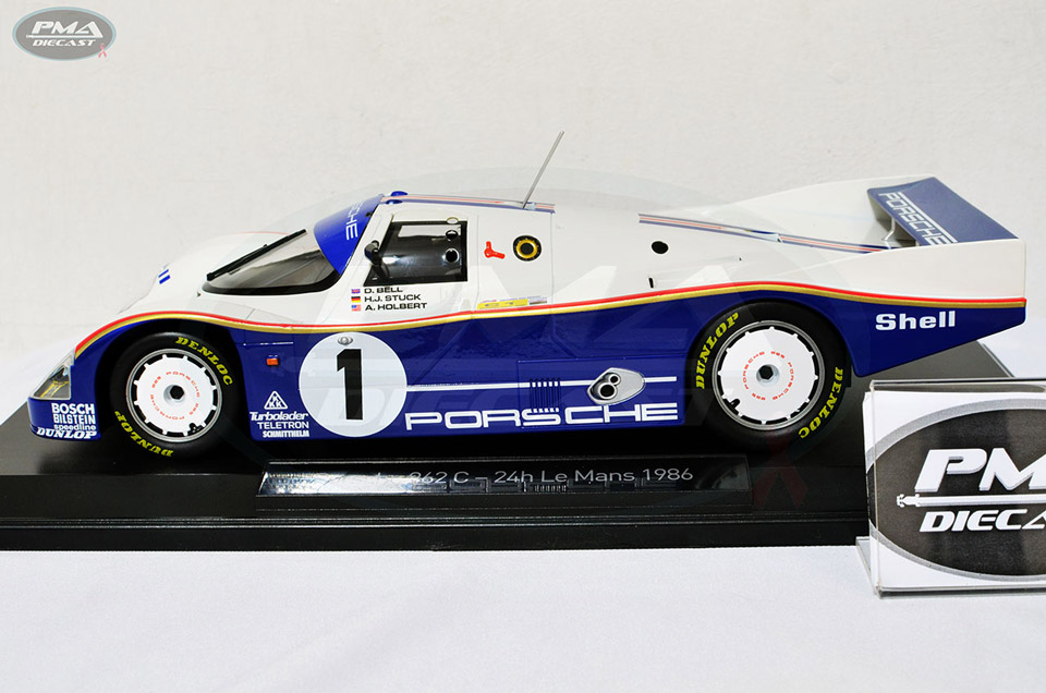 AL HOLBERT, DEREK BELL, HANS-JOACHIM STUCK 1986 ROTHMANS PORSCHE PORSCHE 962C 1:18